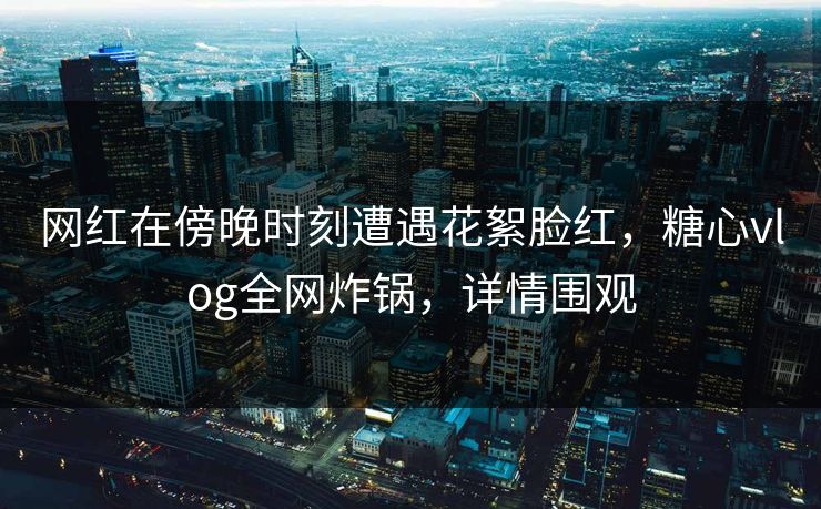 网红在傍晚时刻遭遇花絮脸红，糖心vlog全网炸锅，详情围观